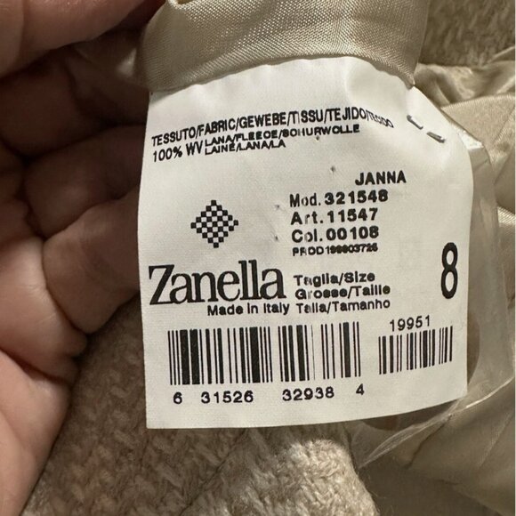 Zanella Women Basketweave Blazer Size 8 Champagne Color - Picture 8 of 9